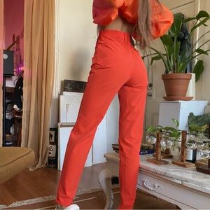 Vintage Y2K Versace Couture Jeans Orange 26” Waist